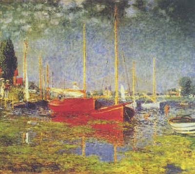 Claude Monet Sailboats at Argenteuil Spain oil painting art